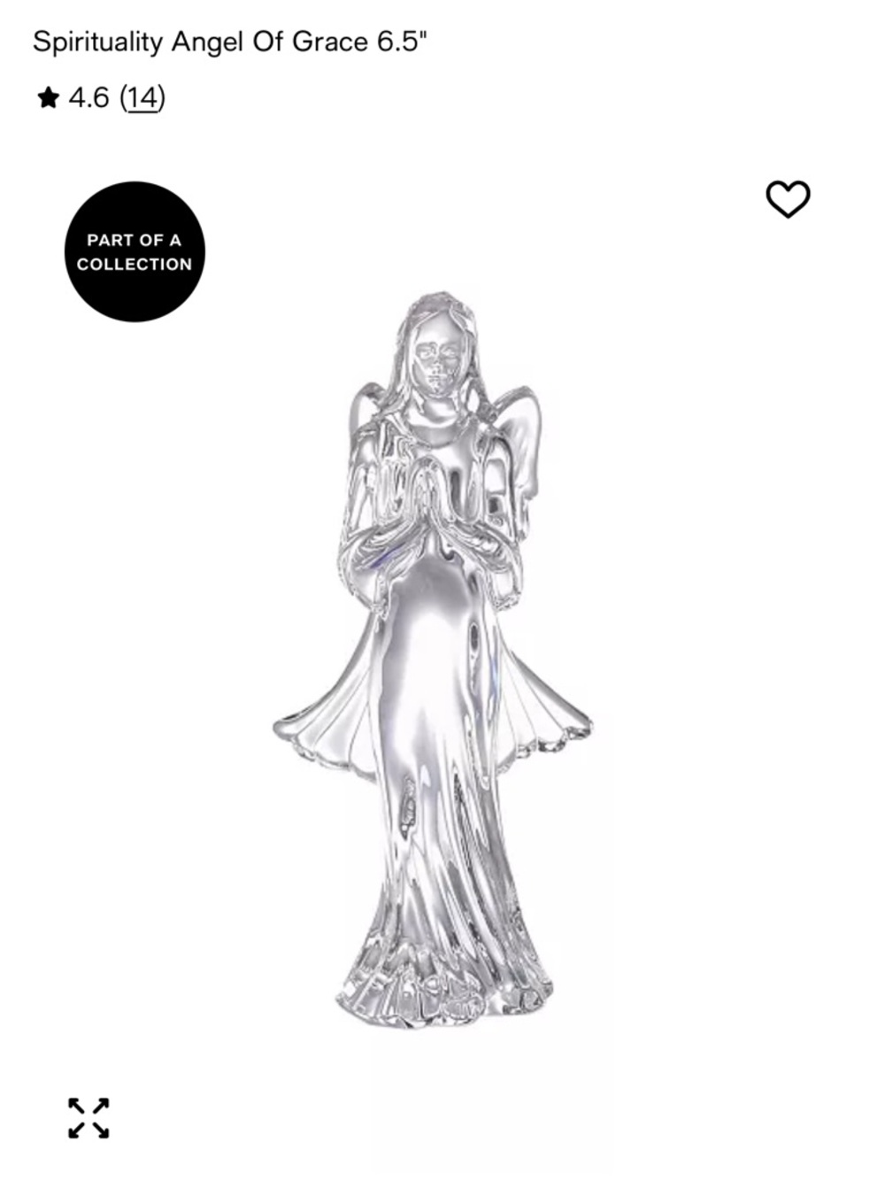Waterford Crystal Spirituality Angel Of Grace 6.5"